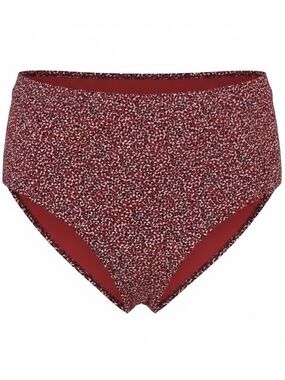 Amazon Essentials Red Patterned High-Waist Swim Bottom